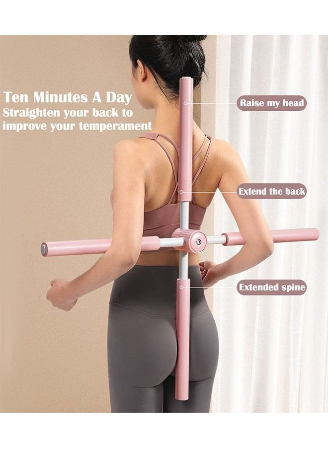 ZCM-HAPPY - Back Straightener Posture Corrector, Yoga Sticks Stretching Tool for Posture, Humpback Correction Sticks Stretching Tool - Image 1