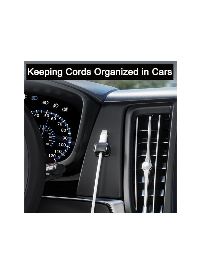 Green Tiger 6 Pcs Cable Management Organizer, Desk Wall Cable Clip, Magnetic Cable Organizer, Adhesive Wire Holder, Desktop Mouse Cable Home Use Simple Cable Winder - Image 3