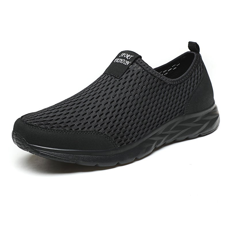 Summer Men'S Shoes Slip-On Mesh Shoes Breathable Boys Casual Sneaker Plus Size Lazy Shoes Broken Size - Image 1