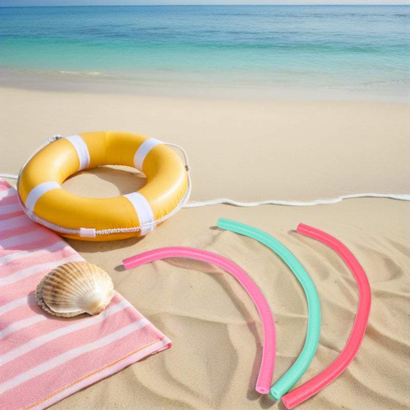 3pcs Swim Noodles : Colored Pool Noodle Stick For Swimming Training -Floating Aid For Beginners Beach And Water Activities - Image 3