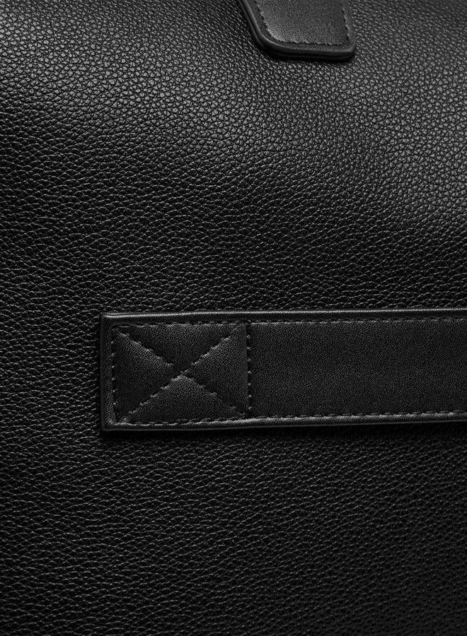 دوتشيني حقيبة دافل صلبة بسحاب وحزام قابل للفصل