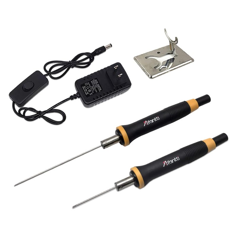 Afantti Foam Cutter Hot Wire Electric Styrofoam Cutting Pen Tool Higher Temperature 2 Needle HeatInsulated Handle for Eva Foam Board - Image 3