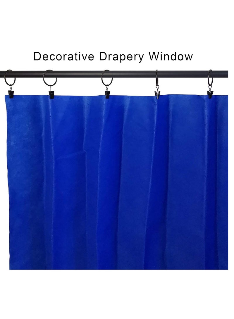 Bukela 40 Pack Curtain Rings with Clips, Drapery Clips with Rings, Drapes Rings 1.26 in Interior Diameter, Fits up to 1 in Curtain Rod, Black - Image 4