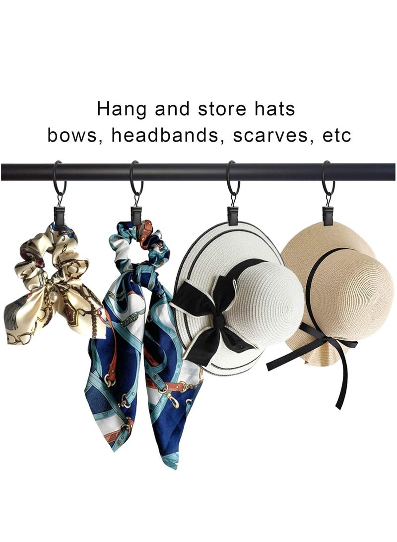 Bukela 40 Pack Curtain Rings with Clips, Drapery Clips with Rings, Drapes Rings 1.26 in Interior Diameter, Fits up to 1 in Curtain Rod, Black - Image 5