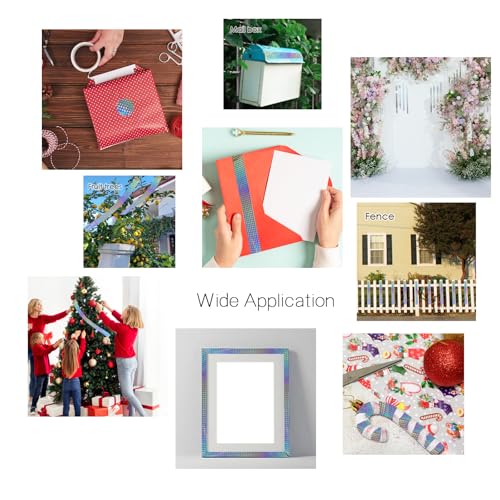EACILLES Self-Adhesive Holographic Reflective Tape for Craft Project, DIY Art, Home Decoration, Holiday Packing, etc, 2 Inches by 164 Feet - Image 4