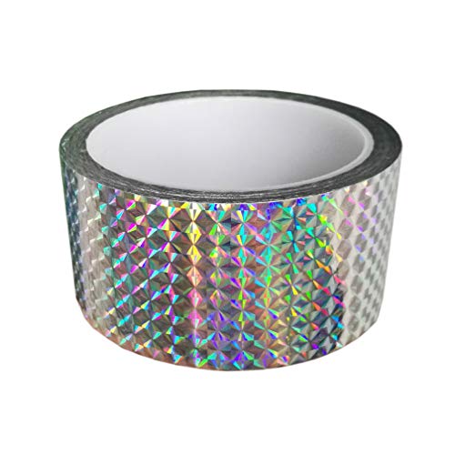 EACILLES Self-Adhesive Holographic Reflective Tape for Craft Project, DIY Art, Home Decoration, Holiday Packing, etc, 2 Inches by 164 Feet - Image 1