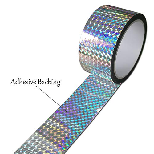 EACILLES Self-Adhesive Holographic Reflective Tape for Craft Project, DIY Art, Home Decoration, Holiday Packing, etc, 2 Inches by 164 Feet - Image 2