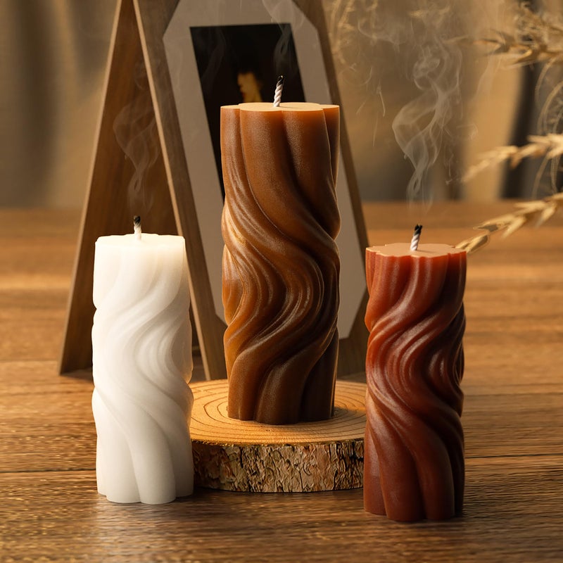 ESEENS 2 Pack Spiral Wave Resin Casting Molds - Silicone for 3D Animal Candle Making - Image 5