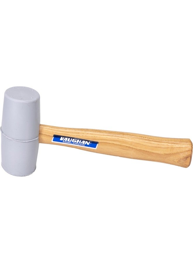 VAUGHAN Solid Rubber Mallet, Quality Rubber 20 oz Head, Made In The USA, Hardwood Handle, RM2W, VN57432 - Image 2