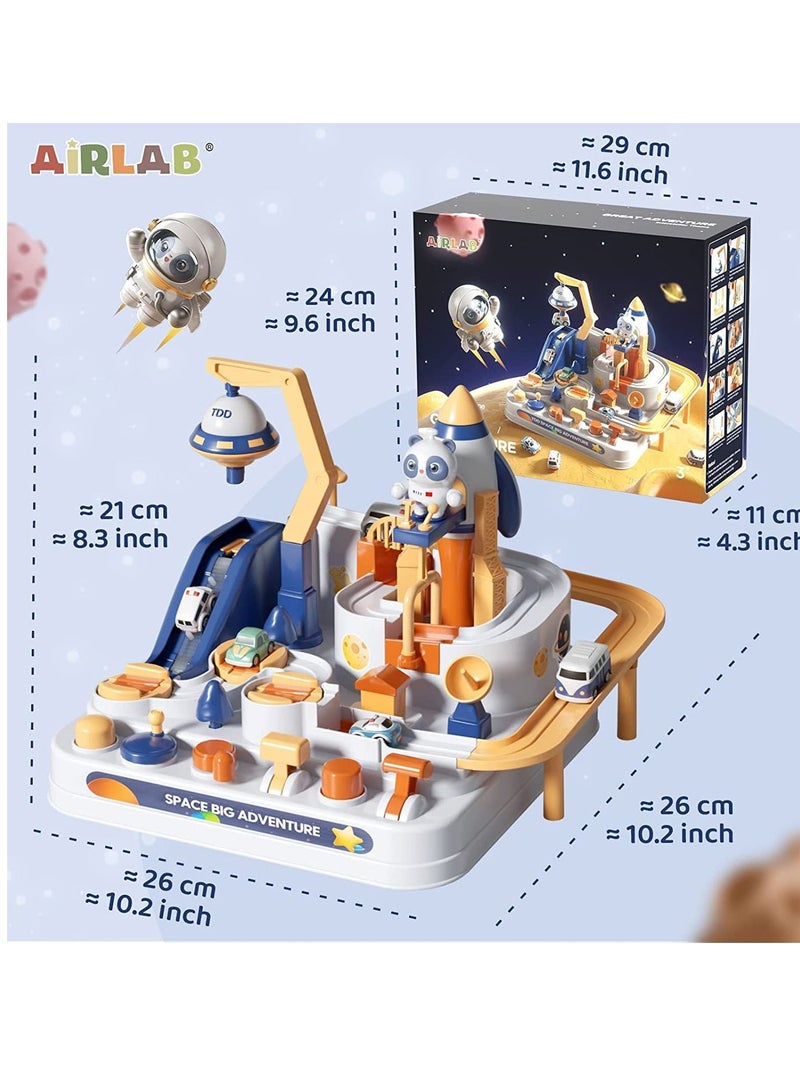 سيوسي مغامرة إنقاذ السيارات ألعاب مضمار السباق Toddler Girls Kids Ages 4-7 Space Theme Gifts Playset Educational Learning (باللغة الإنجليزية) - Image 4