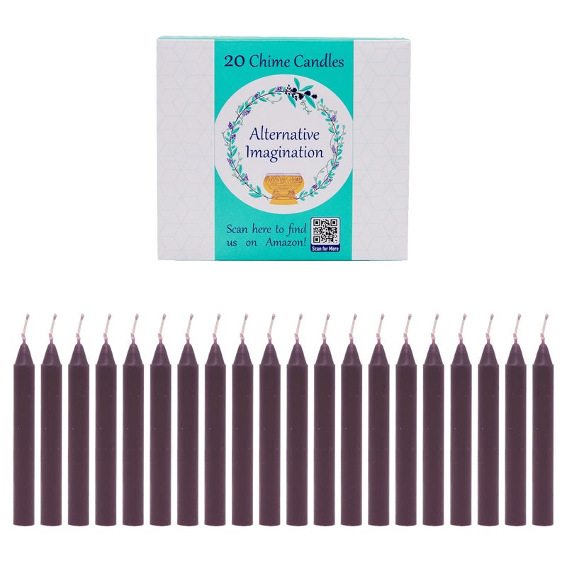 Alternative Imagination Black Chime Candles - 20 Pack of Unscented 4 Inch Mini Taper Candles - Dripless Long Burning Ritual Candles for Meditation, Protection, Banishing Negativity, & Home Decor - Image 4