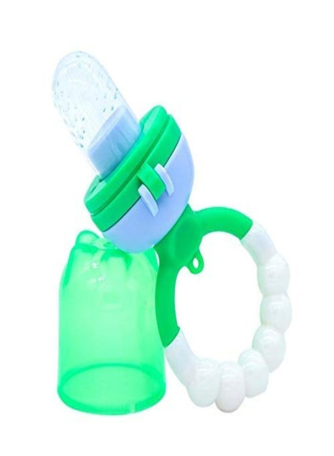 Lappu Baby Food Fruit Nibbler Pacifier Feeder for Babies Fruit & Vegetables (Rattle- Green) - Image 1