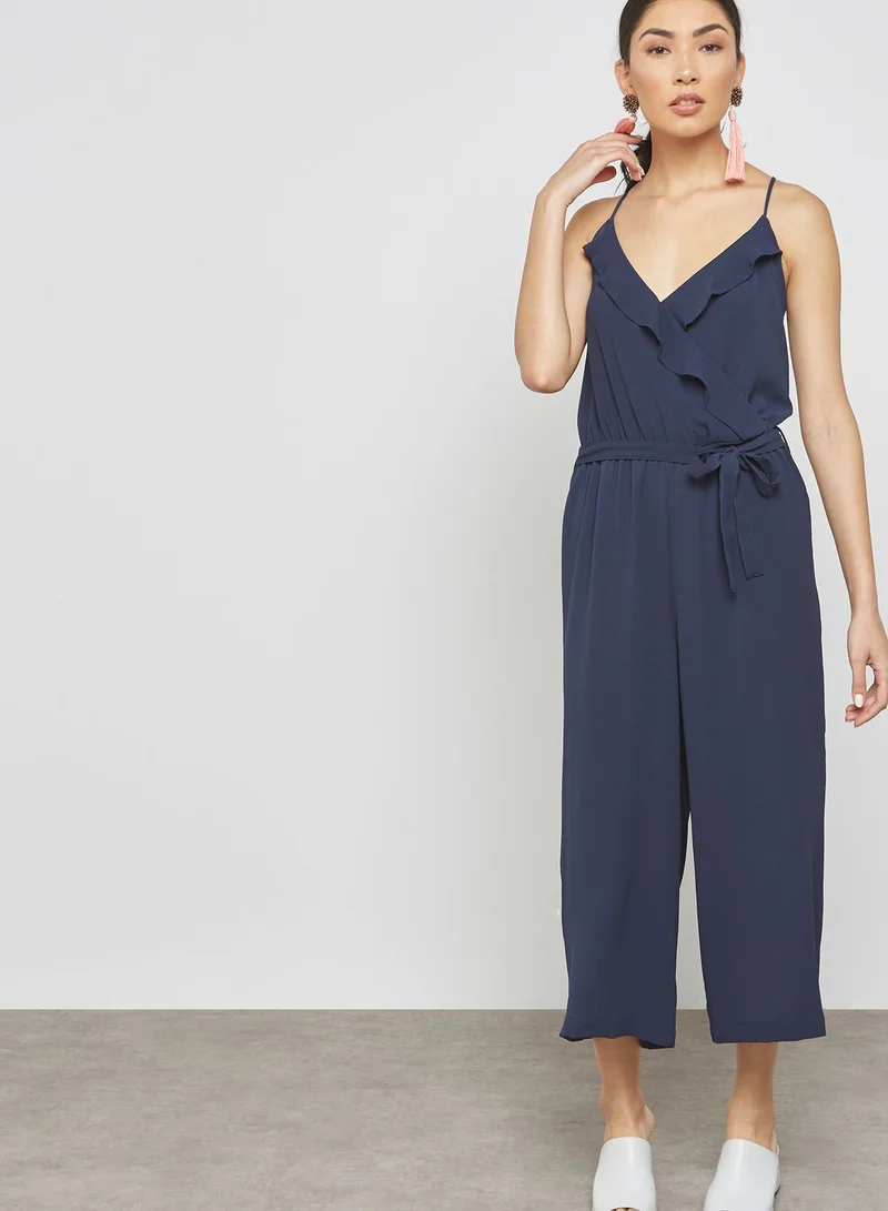 Object Wrap Tie Wasit Jumpsuit
