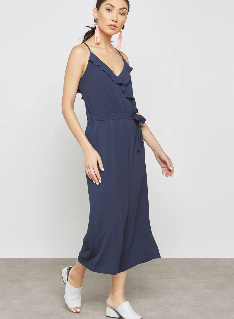 Object Wrap Tie Wasit Jumpsuit