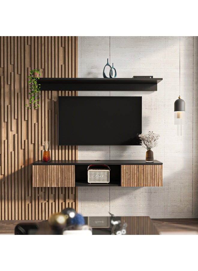 Home Box وحدة تلفاز مودوليكس فادي مع رف حائط - Image 2