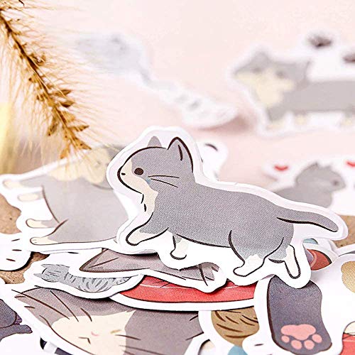 Doraking Small Size Laptop Stickers Decals, 45pcs Doraking Boxed DIY Decoration Super Cute Cats Stickers for Laptop, Planners, Scrapbook, Suitcase, Diary, Notebooks, Album (Cats Diary) - Image 2
