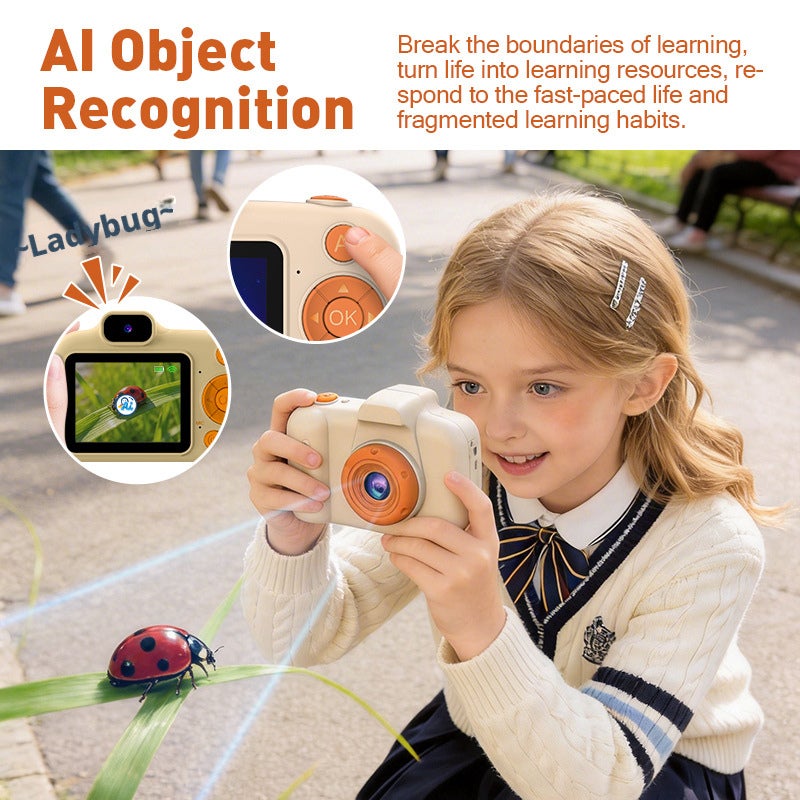 AI Children Camera with AI Learning, Photo & Video, 2.4" IPS Screen - Image 3