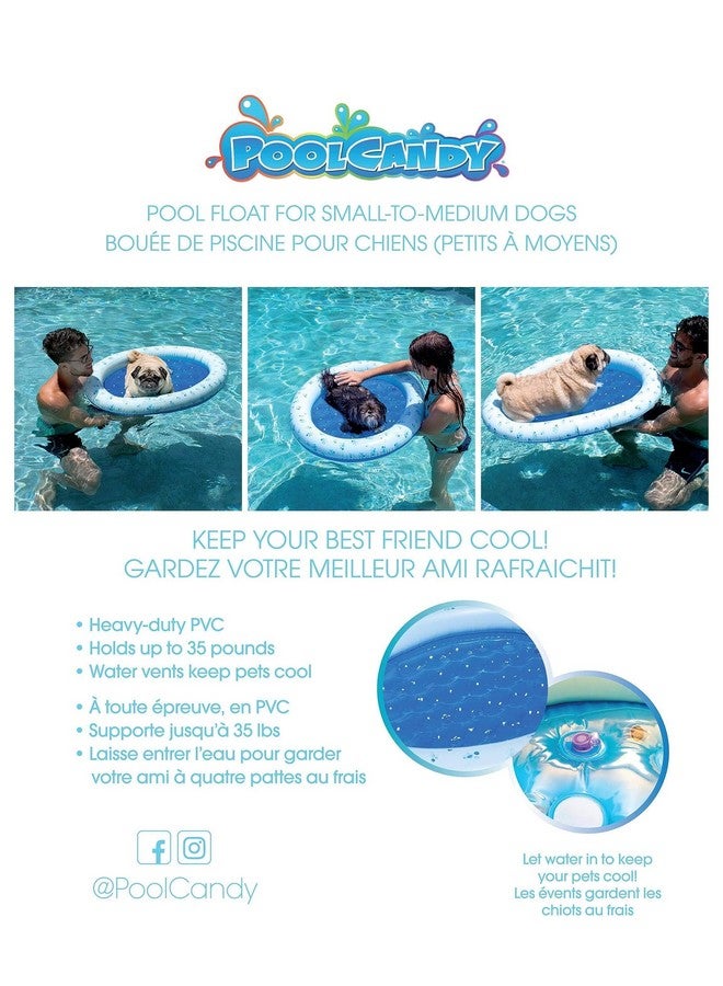 Poolcandy عوامة قابلة للنفخ للحيوانات الأليفة للكلاب الصغيرة والمتوسطة التي يصل وزنها إلى 35 رطلاً. مصنوعة من مادة PVC شديدة التحمل - Image 4