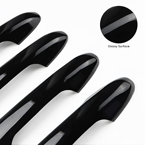 DLOVEG Exterior Door Handle Cover Compatible for 2016-2020 2021 2022 2023 Toyota Tacoma Accessories Door Handle Protectors for Tacoma (Without Smart Key Holes, Gloosy Black) - Image 5
