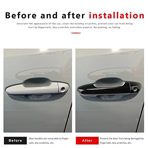 DLOVEG Exterior Door Handle Cover Compatible for 2016-2020 2021 2022 2023 Toyota Tacoma Accessories Door Handle Protectors for Tacoma (Without Smart Key Holes, Gloosy Black) - Image 2