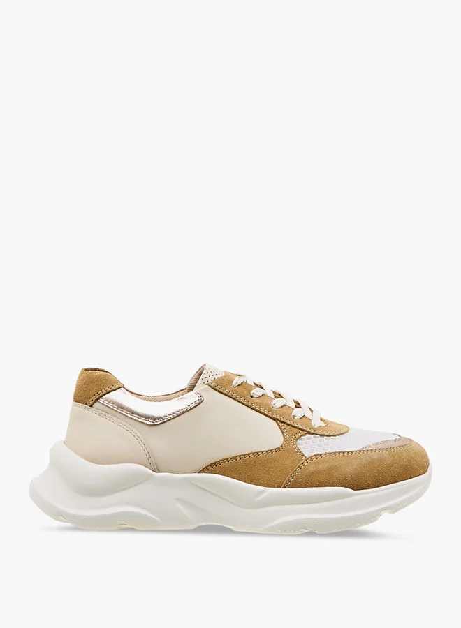 Paprika Colourblock Sneakers with Lace-Up Closure