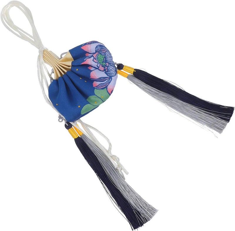 Lavender Scent Sachet Pendant Empty Blue Satin Bag Refillable Hanging Perfume Sachets for Car Home Décor Set - Image 1