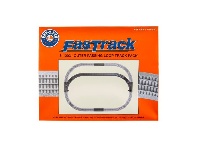 Lionel FasTrack Electric O Gauge Outer Passing Loop Addon Pack Black - Image 2