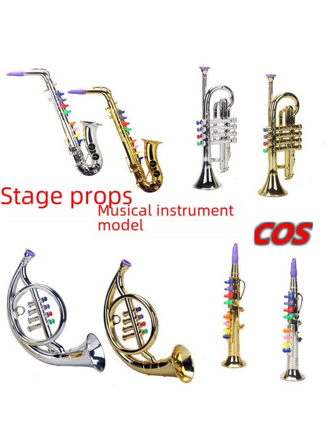 null - Other Simulation Model Toys - Realistic Dinosaur Toys Movable Joints For Kids' Playtime Fun-Color:Tritone Trumpet-Silver - Image 1
