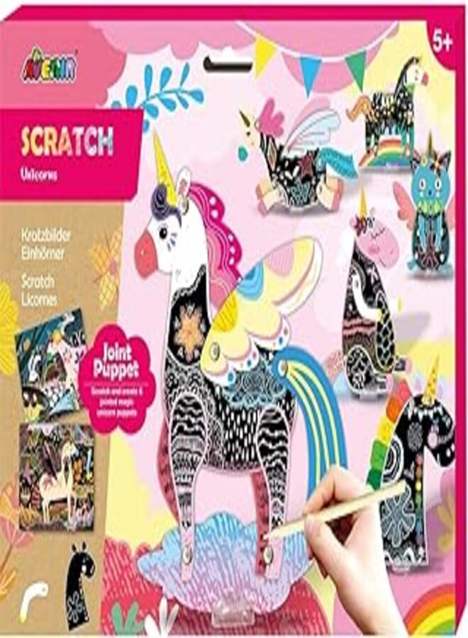 Avenir CH191683 Scratch Jointed Puppet Unicorn, Mixed Colours