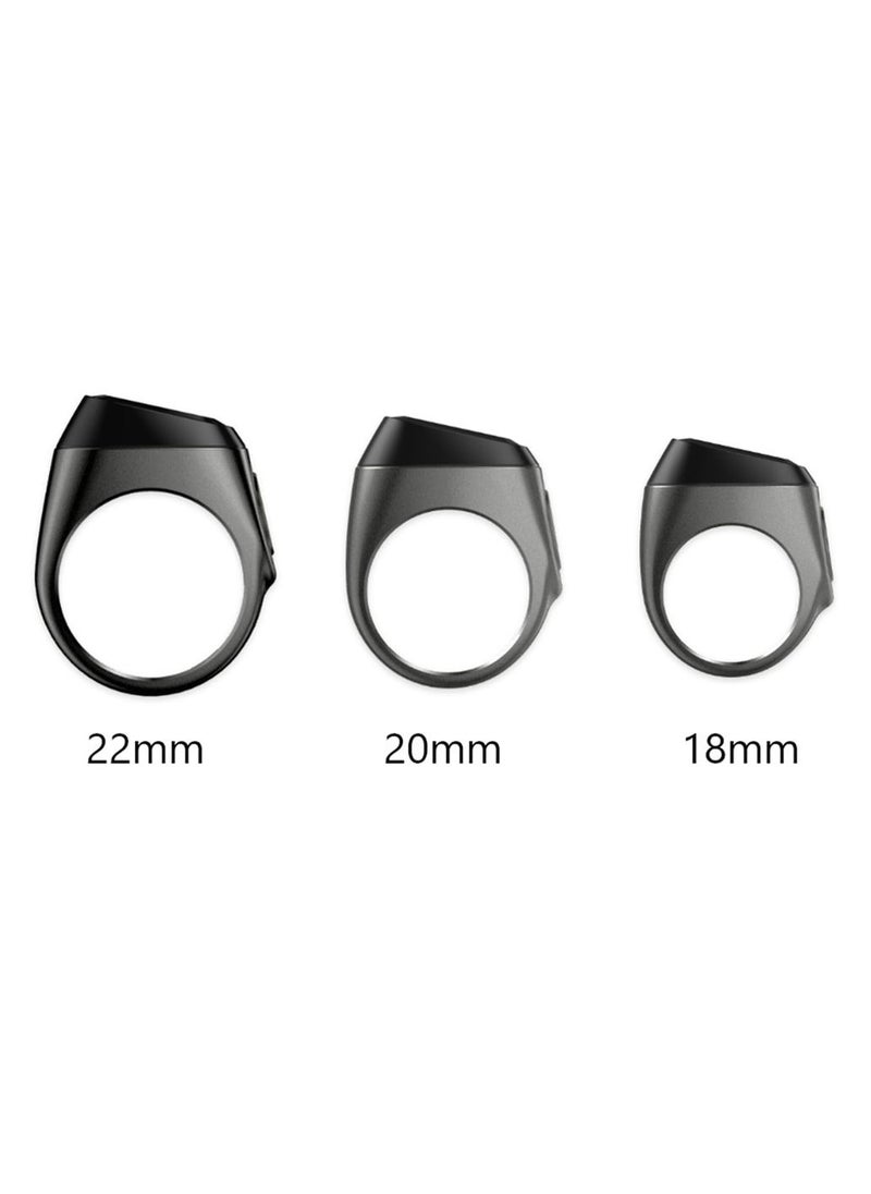 iQIBLA Smart Tasbih Zikr Metal Ring 22MM Space Grey  - Image 4