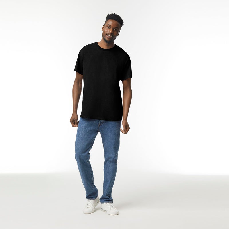 Gildan Men's 10-Pack Heavy Cotton Adult T-Shirt (G5000), Black, Small - Image 3