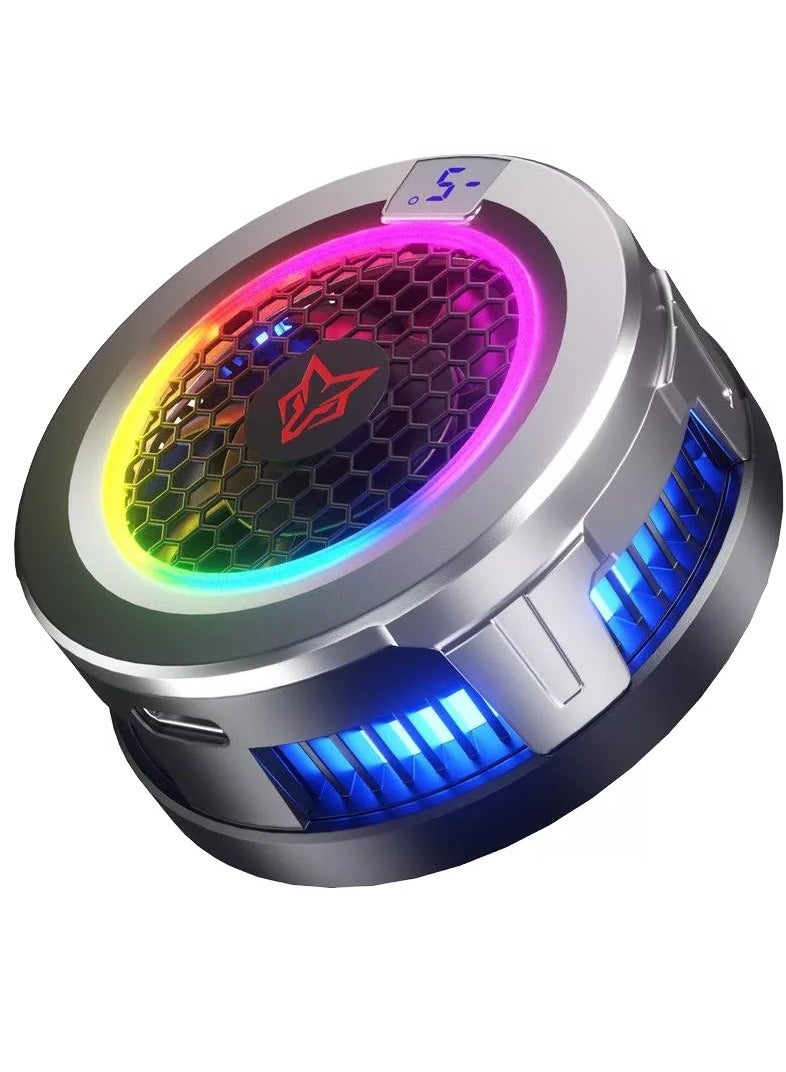 Sarafox The Sarafox B7 magnetic cooling fan comes with RGB lighting and stable magnetic adsorption. Intelligent temperature control by adjusting the fan speed. Small, portable size. Silent, which doesn't affect your gaming experience  - Image 1