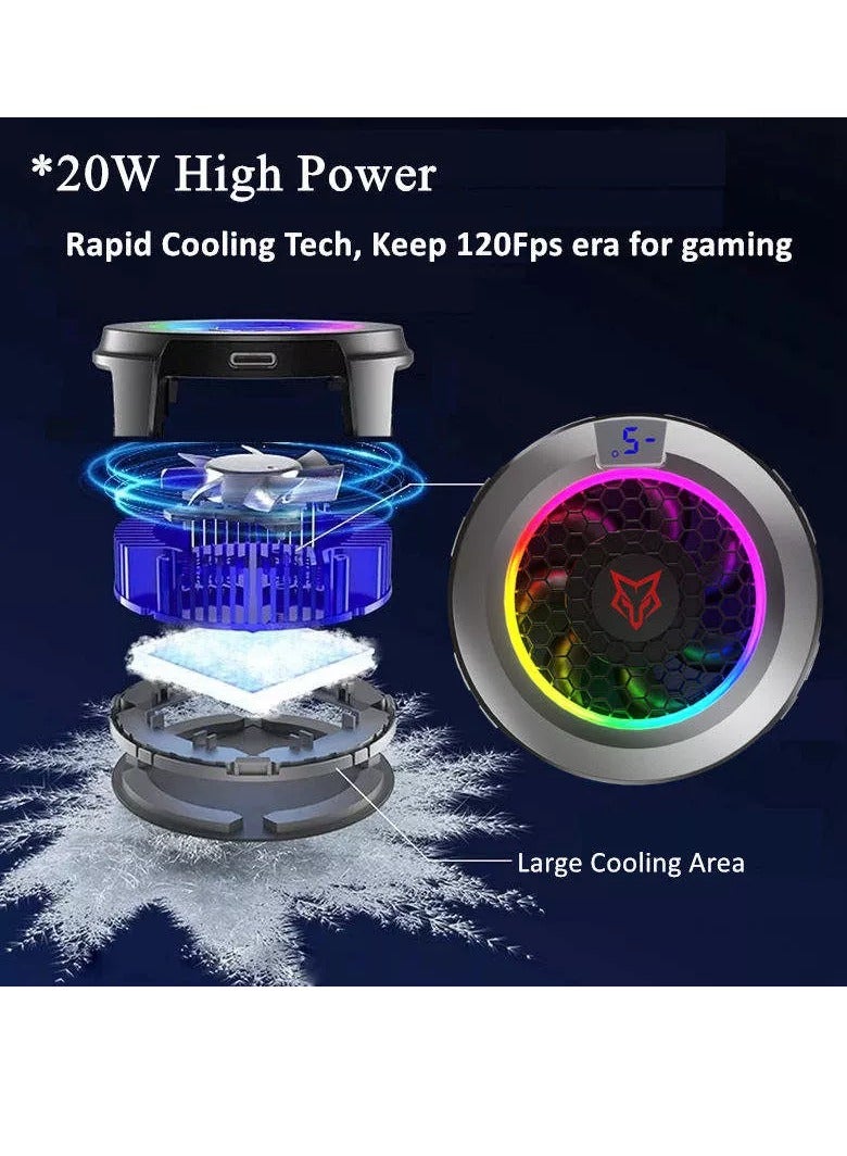 Sarafox The Sarafox B7 magnetic cooling fan comes with RGB lighting and stable magnetic adsorption. Intelligent temperature control by adjusting the fan speed. Small, portable size. Silent, which doesn't affect your gaming experience  - Image 3