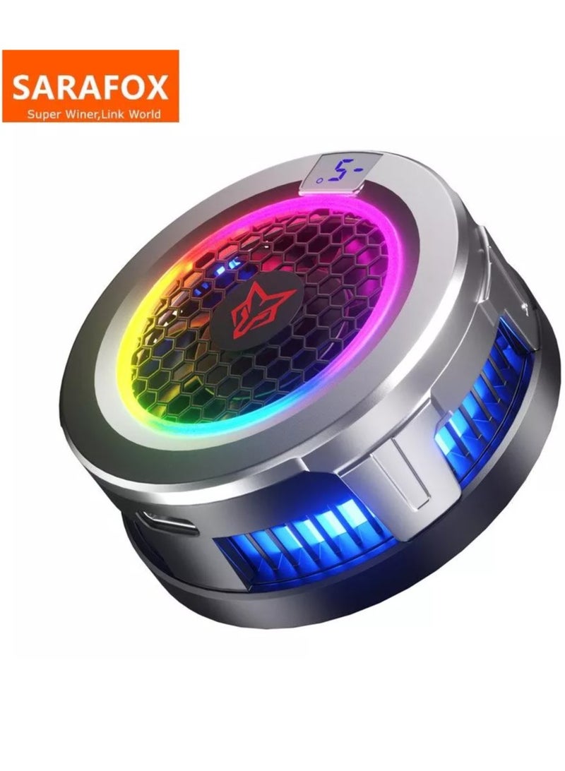 Sarafox The Sarafox B7 magnetic cooling fan comes with RGB lighting and stable magnetic adsorption. Intelligent temperature control by adjusting the fan speed. Small, portable size. Silent, which doesn't affect your gaming experience  - Image 2