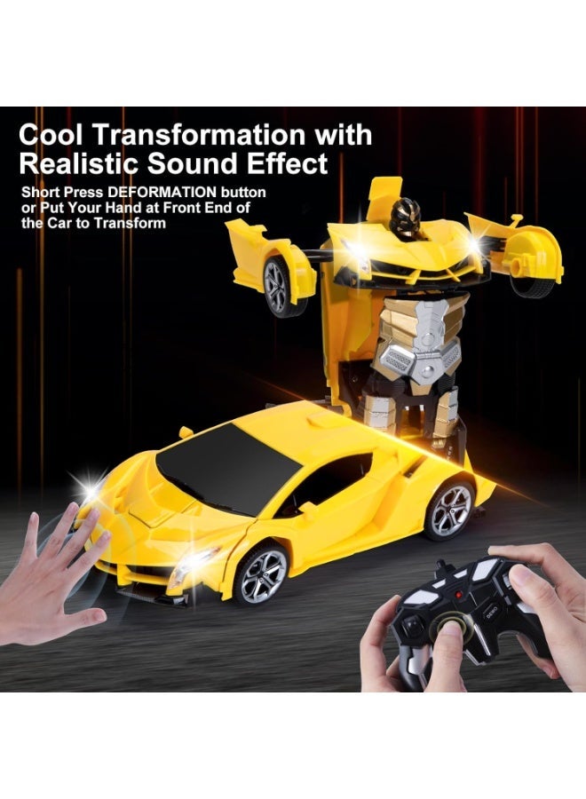 JAJEEK 2-in-1 Remote Control Car for Kids | Transforming RC Vehicle Toy | Robot Car Toy for Boys & Girls Ages 3-12 | Interactive Deformation RC Car | Fun Driving & Racing Toy - Image 3