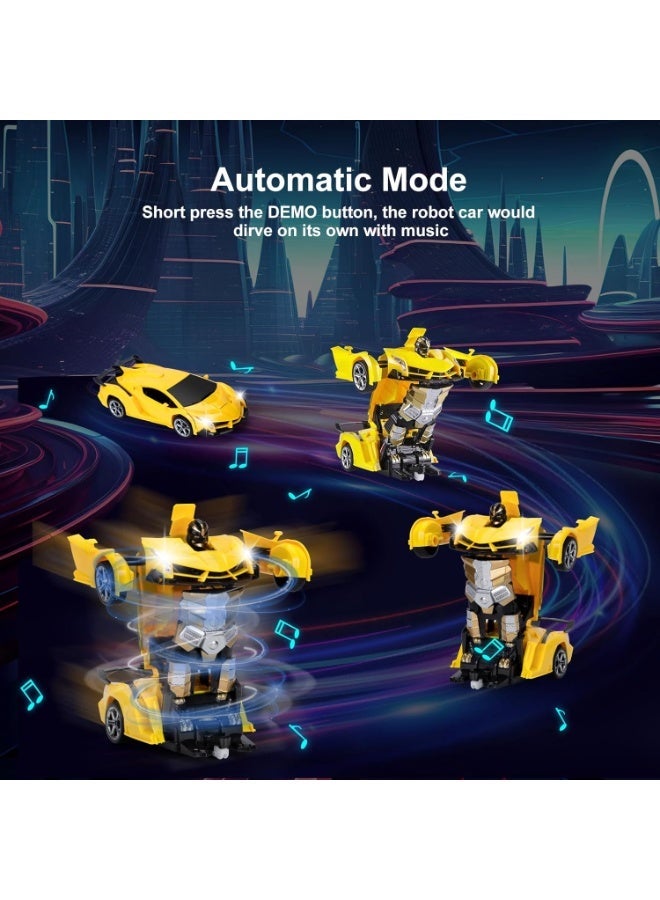 JAJEEK 2-in-1 Remote Control Car for Kids | Transforming RC Vehicle Toy | Robot Car Toy for Boys & Girls Ages 3-12 | Interactive Deformation RC Car | Fun Driving & Racing Toy - Image 4