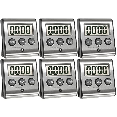 eTradewinds Elegant Digital Kitchen Timer - Stainless Steel Model eT-23, Super Strong Magnetic Back, Loud Alarm, Large Display, Auto Memory, Auto Shut-Off by eTradewinds - Image 1