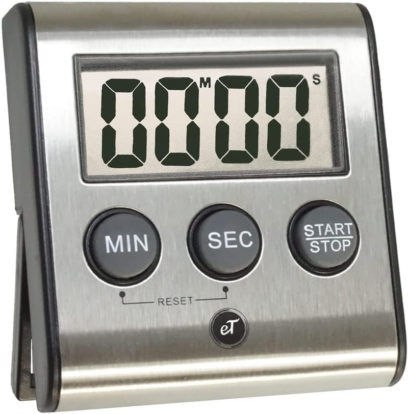 eTradewinds Elegant Digital Kitchen Timer - Stainless Steel Model eT-23, Super Strong Magnetic Back, Loud Alarm, Large Display, Auto Memory, Auto Shut-Off by eTradewinds - Image 2