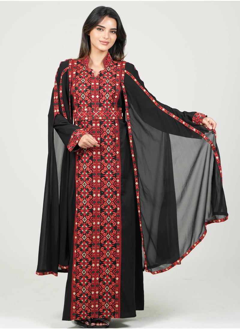 AL BENT AL SHARQIEH women kaftan dress printed jalabia 