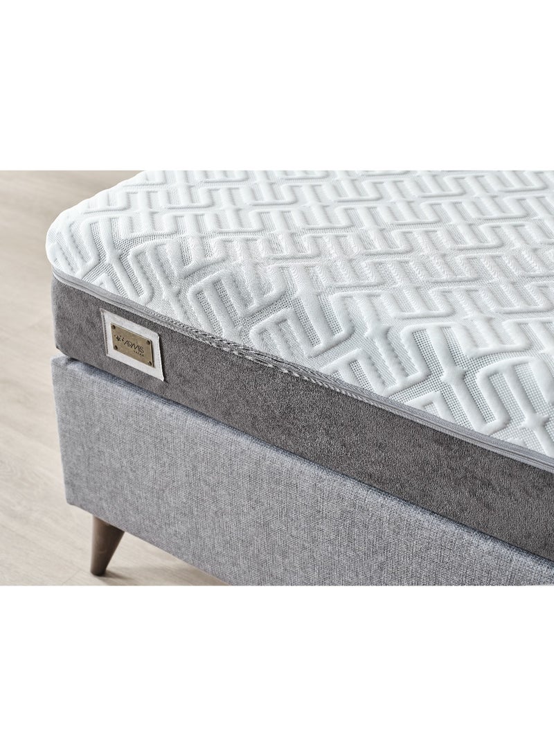 أمسى مرتبة ميركوري ميموري فوم هايبرد الفاخرة - ارتفاع 21 سم، سوست منفصلة ودعم فيسكو فوم، دعم طبي للعمود الفقري، تقليل حركة الشريك، تهوية داخلية، نوم هادئ ومريح - Image 3