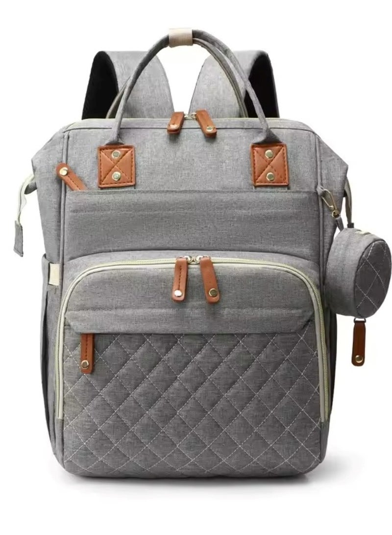 Huitich Multifunction Travel Back Pack Maternity Baby Changing Bags Large Capacity Waterproof and Stylish Grey - Image 1