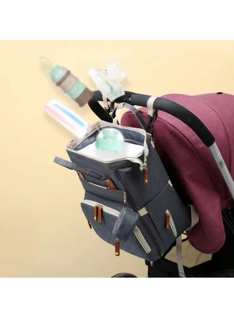 Huitich Multifunction Travel Back Pack Maternity Baby Changing Bags Large Capacity Waterproof and Stylish Grey - Image 2