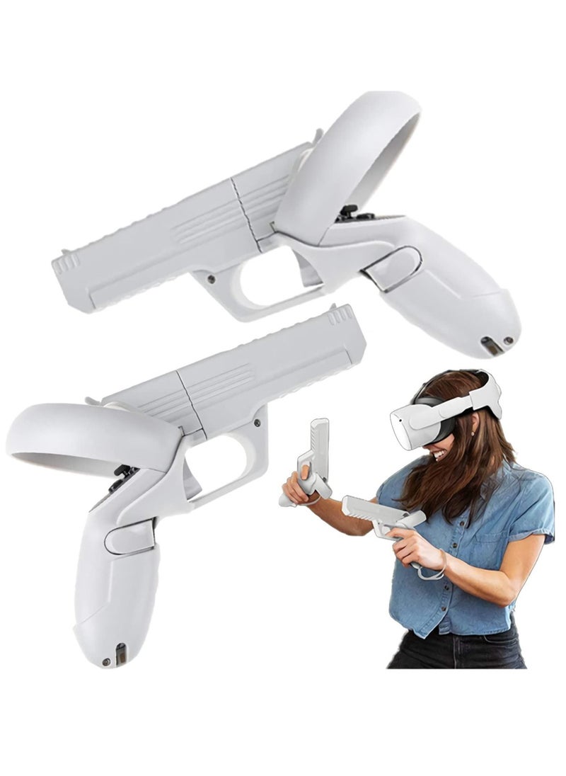 Generic - VR Gamepad Compatible with Meta/Oculus Quest 2 Controllers, Grips Accessories VR Gamepad Handle Enhanced FPS Gaming Shooting Experience with Quest 2 Controller, Immersion enhanced interaction. - Image 1