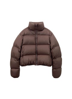 2023 New Thickened Outdoor Vintage Brown Short Down Coat Womens Puffer Jacket Ins Style Brown [90% white duck down]]