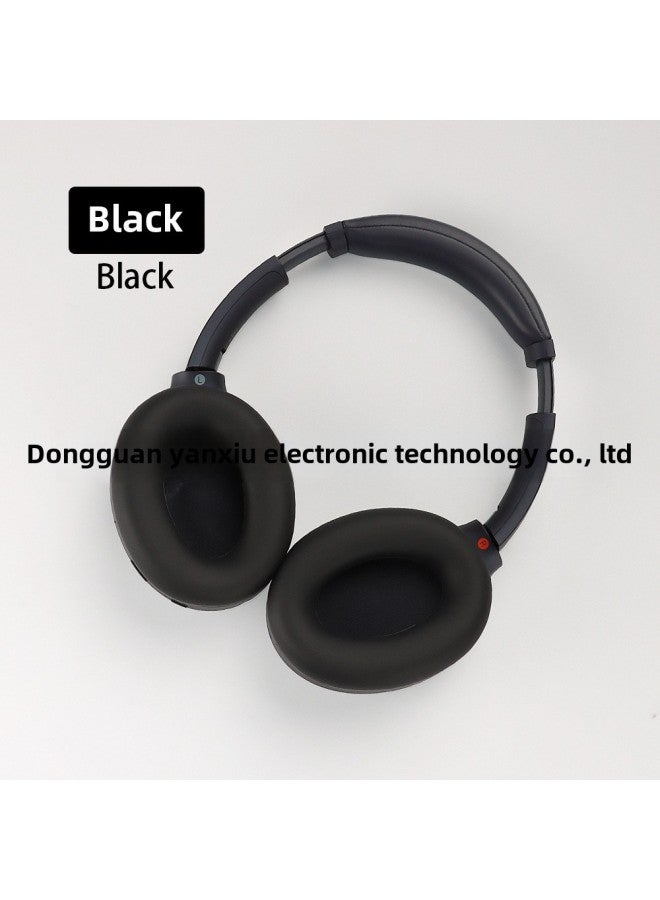 Suitable For SONY SONY WH-1000XM4 Ear Cap Head Beam Cover Skeleton Silicone Earmuffs Earplugs Protective Shell-Color:Ear Cap Black-Model:Sony WH-1000XM4  - Image 1
