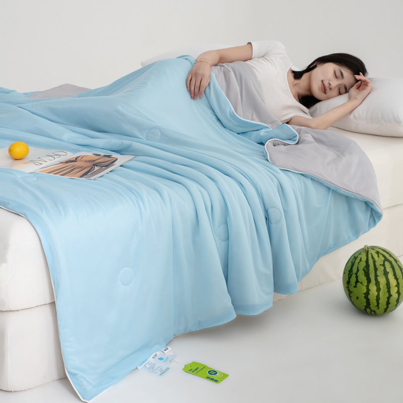 New Class A Cool Silk Summer Quilt Ice Cream Summer Cool Quilt Machine Washable Air-Conditioning Quilt Summer Nap Thin Quilt - Image 4