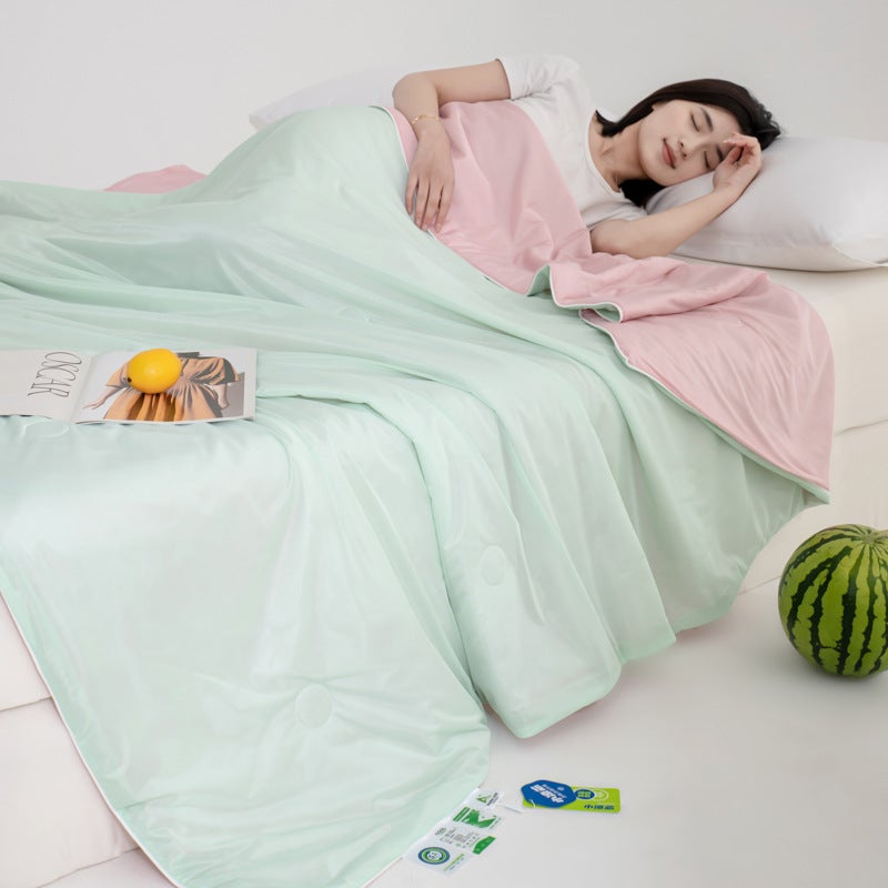 New Class A Cool Silk Summer Quilt Ice Cream Summer Cool Quilt Machine Washable Air-Conditioning Quilt Summer Nap Thin Quilt - Image 1