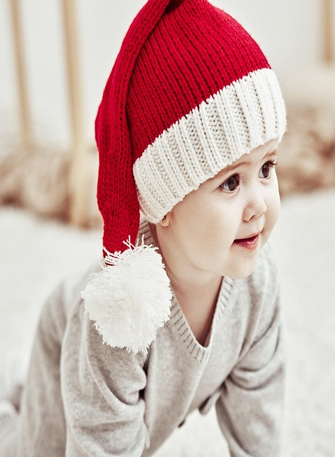 Winmany Family Matching Christmas Hat Winter Warmer Mother & Baby Knit Cap Xmas Parent-Child Pom Beanie Hat Santaa Crochet Hats - Image 3