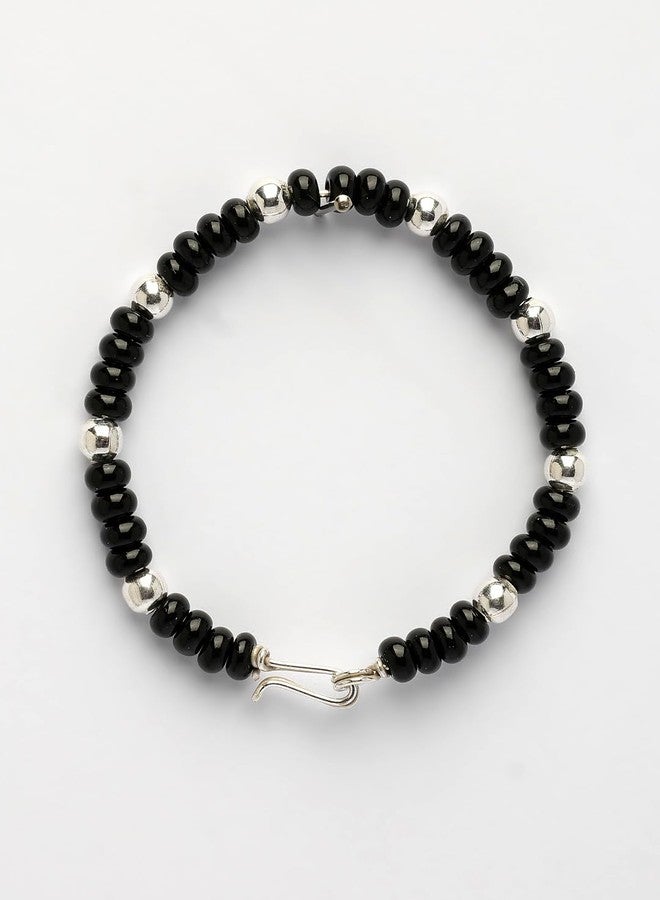 NVR Kids Set of 2 Rhodium Plated Artificial Beads Nazariya Link Bracelet - Image 5