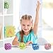 Siwarm Fidget Toy Stress Cube 4 Pack Sensory Squeeze Toys Slow Rising Squishy Cube Filled with Thick Substance and Snowflakes Crafts Anxiety Stress Relief Calming Tool for Adults and Kids - Image 4